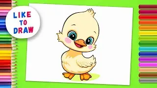 How to Draw DUCK step by step | Cute Little Yellow Duck Drawing Tutorial | Simple Easy Guide Tips