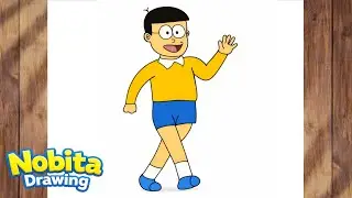 How to Draw Nobita Easily / Nobita Sketch Drawing Easy / Doraemon Nobita Drawing / Cartoon Drawing
