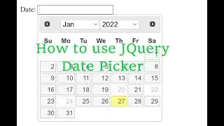 JQuery Date Picker