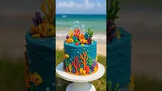 Rainbow Coral Reef Cake 🐠🌈 | So Bright, So Beautiful!