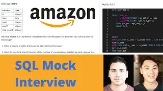 Amazon SQL Mock Interview Question: Conversation Distribution