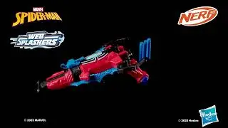 Nerf Spider-Man žaislinis &scaron;autuvas su mink&scaron;tais &scaron;oviniais ir vandens funkcija &bdquo;Strike & Splash&rdquo;