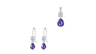 Set Rafaela Donata Picatura Violet (cercei, pandantiv)@ SimplyChic.ro