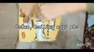 Electric kettle and water bottle (flask) combo pack unboxing (price only 699$)-Full video 