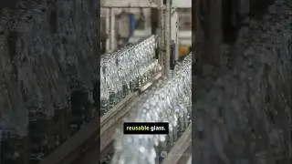 How Glass Bottles Are Made in a Factory 🧴.      #bottles #factoryprocess #shorts #explained