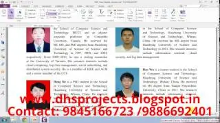 Secure Sensitive Data Sharing on a Big Data Platform | IEEE Projects 2015