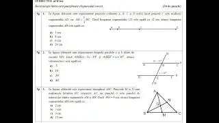 Simularea EN matematică ISJ Sibiu - mai 2025 - Subiectele I şi II