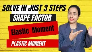Problems on find shape factor when stress is not given #structuralanalysis1 #civilengineering
