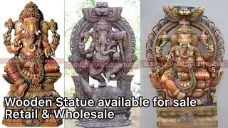 Wooden Ganesha Statue for Sale, suitable for interiors, home decor