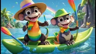 Row Your Dinosaur Boat 🦕 | Fun Dinosaur Song for Kids | Playful Nursery Rhyme