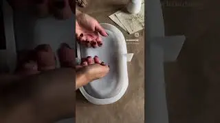 How to Use Supportive Materials for Crafting an Irregular Concrete Bowl DIY #concrete@ConcreteArt-99
