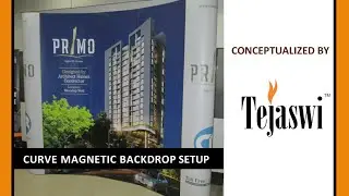 Curve Magnetic Backdrop Setup - Magnetic Popup India, Mumbai, Delhi, Bangalore, Chennai, Hyderabad
