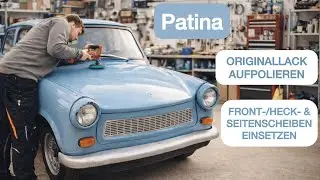 Trabant PATINA | augeblichenen ORIGINALLACK polieren & SCHEIBEN einsetzen  //  TrabiRestauration #28