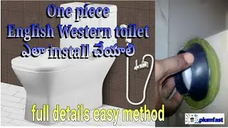 how to install one piece English Western toilet