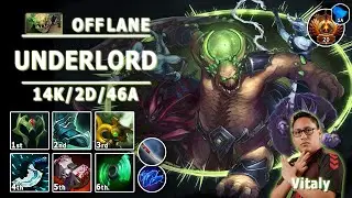 Underlord Off Lane | 7.32d | Vitaly Pos 3 Underlord Play | Dota 2 Immortal Gameplay