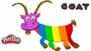 Learn Colors with PlayDoh Making Rainbow GOAT |Learn Colors with Rainbow Modelling Clay for Kids