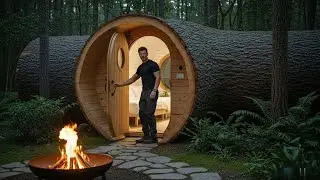 Architectural ASMR: Building a Modern Off-Grid Sanctuary Inside an Ancient 10-Foot Redwood