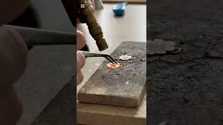 Handmade copper flowers earrings / diy/ short tutorial/painting jewelry / art / art jewelry