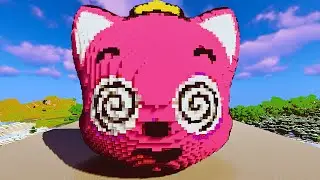 WOOZY PinkFong l 3D Pixel Art Build l Preview 2 Chrome Logo Effects