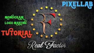 RF Monogram Logo Designing In Pixellab | Pixellab Editing Tutorial | Professional Logo Designing |