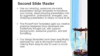 Ancient Hourglass PowerPoint Template by PoweredTemplate.com