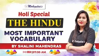 8 March Holi Special Vocab Class | By Shalini Mahendras