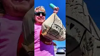 Hot blonde does coffee flight in car at Garver Family Farm Market in middletown ohio #mulletreview