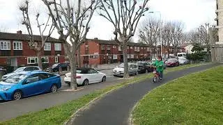 Two Year Old Bike Rider on his Chicco Red Bullet Balance Bike.