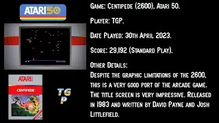 Centipede (2600, Standard Play) - Atari 50  - PC / Steam - 29,192 points.
