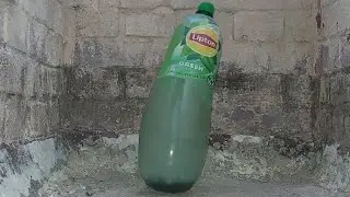 ICE TEA BOTTLE BOMB GETTING REALLY BLOATED AND EXPLODED