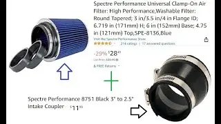 Ford Focus Engine Air Filter Cold Intake mod for under $50 bucks