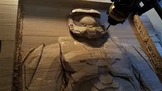 Halo Master Chief relief carving  timelapse with MPCNC