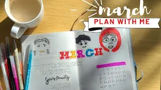 March 2022 Plan with me| HINDI Bullet Journal Setup | Monthly BuJo Plan with Me for March (Hindi)