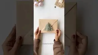 Origami Christmas tree Gift wrapping hack #shorts #origami #giftwrapping #christmas