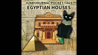 Junk Journal Pocket Ideas - Egyptian Houses - Egypt Homes - #angelroonprintable #ephemera