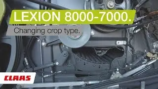LEXION 5000-8000. Changing crop type.