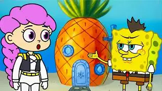SpongeBob's NEW KPop Demon Hunters House Funny Animation!
