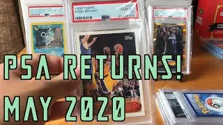 May 2020 PSA Returns! KOBE Bryant Rookie, NBA Panini Prizm, Vintage Pokemon! GEMS