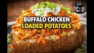 High Protein Slow Cooker Buffalo Chicken Potatoes