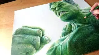 Colored Pencil Drawing: Incredible Hulk  - Speed Draw | JosYMovieS