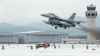 Denmark Panic! US F-16 Performs Rapid Emergency Takeoff