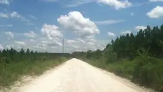 Florida dirt road driving home