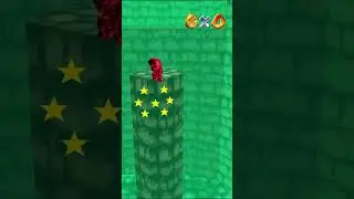 Super Mario 74 - Toxic Switch of Danger Pillar Jumping Speedrun