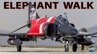 [4K] Elephant Walk & Large Formation Fighter Jets Low Pass - Anatolian Eagle 25 #anatolianeagle