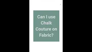 Can I use Chalk Couture on Fabric?  Chalk Couture FAQ's #shorts #crafts #printonfabric #FAQS