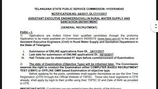 TSPSC Latest notifications govt jobs