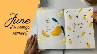 June in my bullet journal | mango theme 🥭 ✨