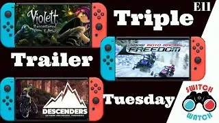 Upcoming Nintendo Switch Game Trailers - Violett/Freedom Snow Moto Racing/Descenders