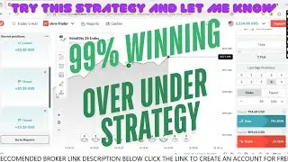 DERIV BEST OVER UNDER WINNING STRATEGY | 100$