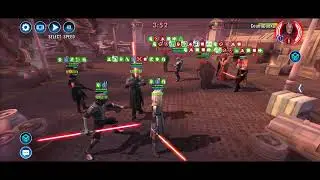 Baylan/Shin/Marrok/Dash/Fennec (wordy tank) vs. Trench/Dooku/Jango/Nute/Wat (L15 Trench FDC): 62